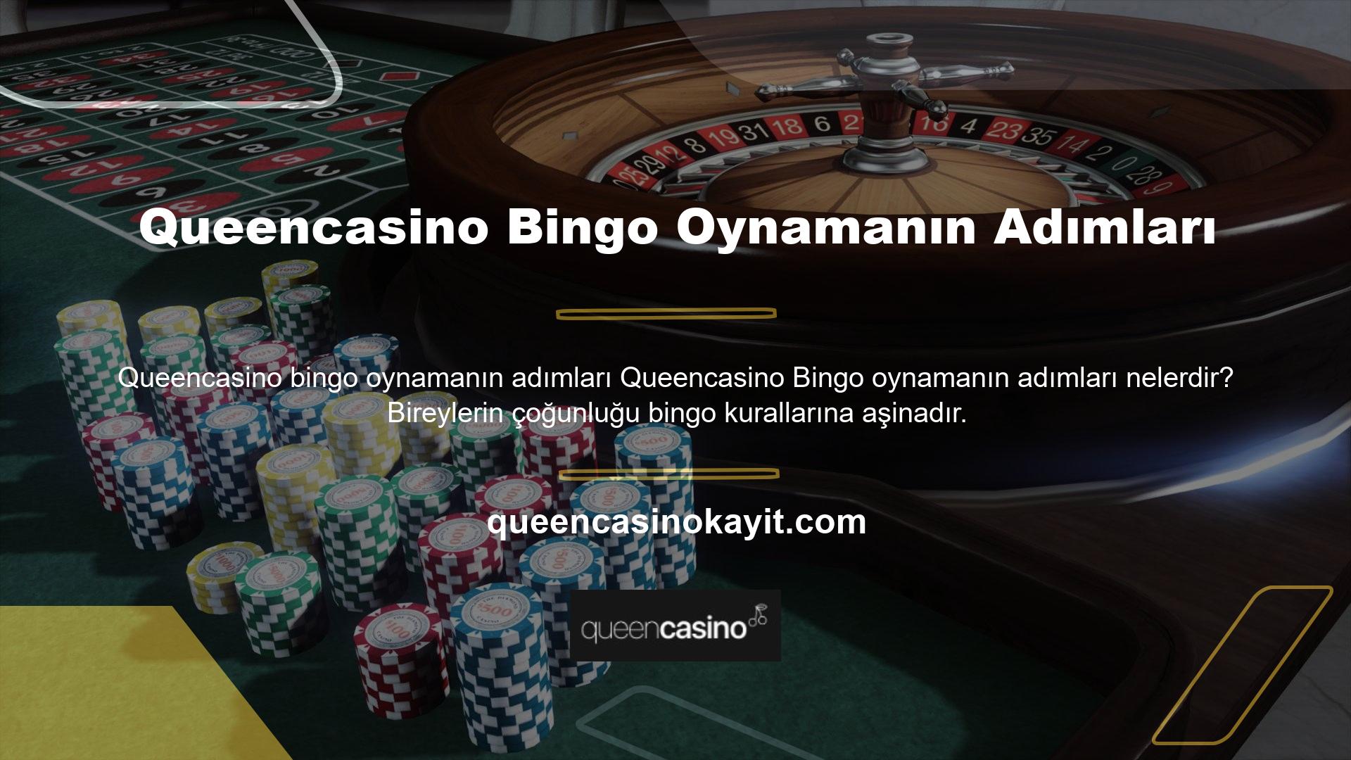 Bingo oynamak için yeni Queencasino giriş adresinizi kullanabilmeniz için önce üye olmanız gerekir